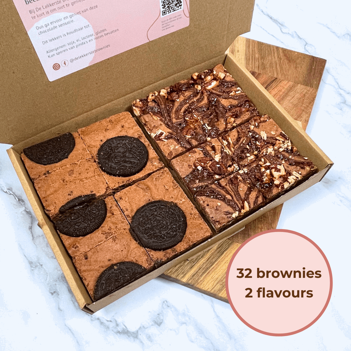 RD Brownies 32 pieces 2 flavours - NL