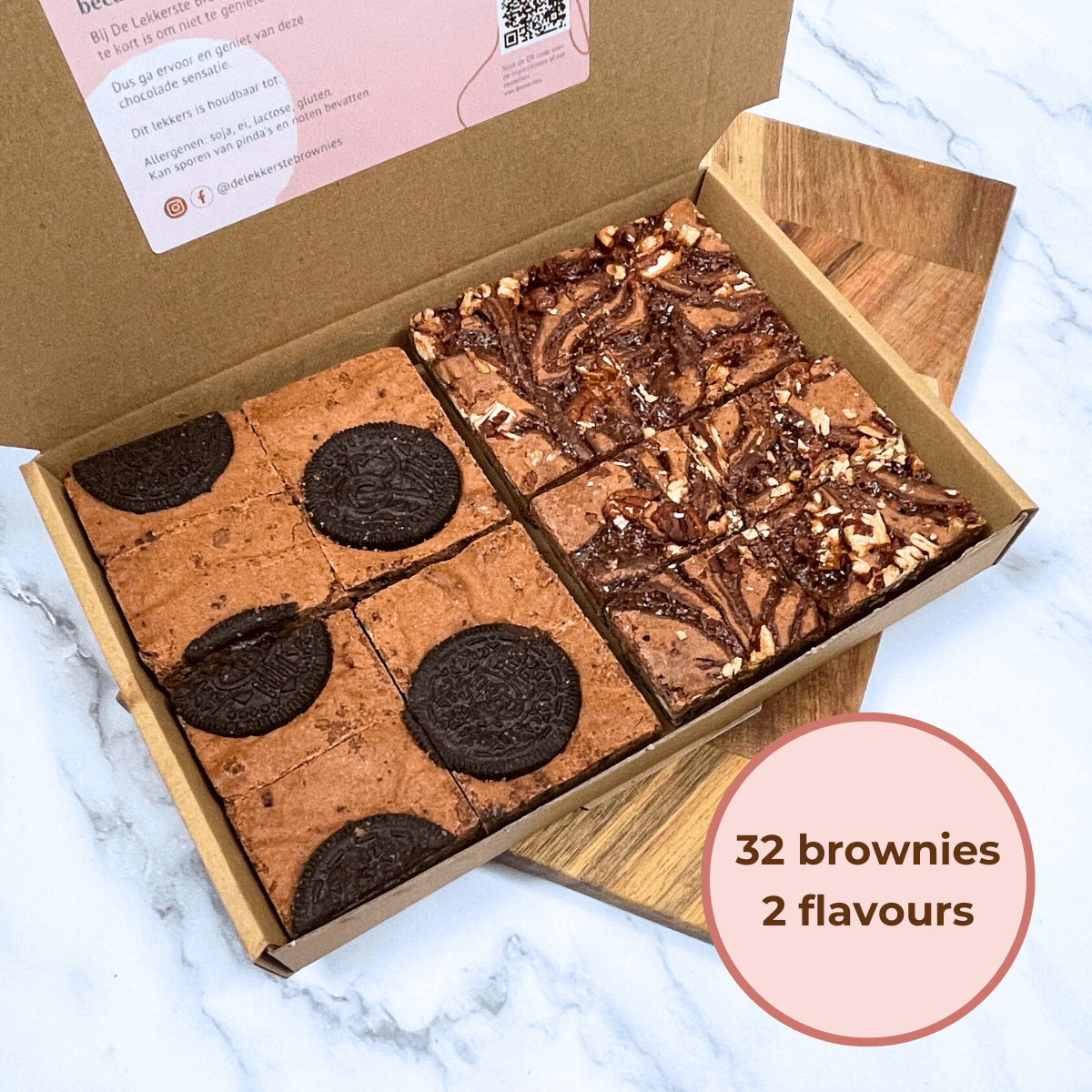 RD Brownies 32 pieces 2 flavours - NL