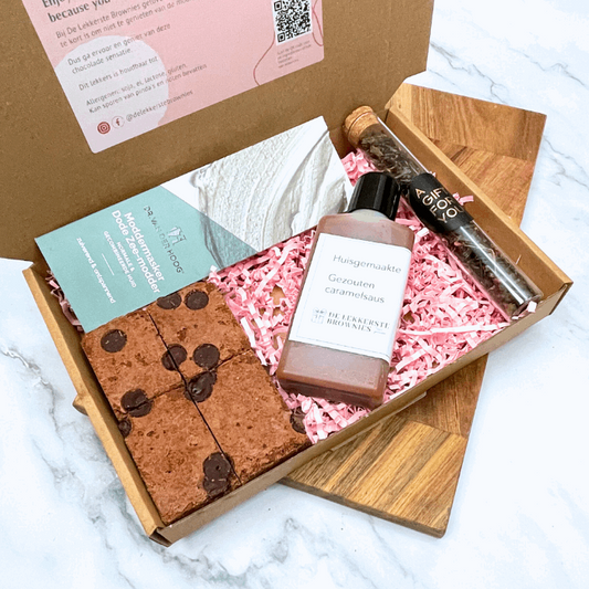 Cadeauidee | Brownies + caramel verwenbox
